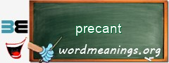 WordMeaning blackboard for precant